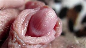 amateur homemade big clit throbs through intense orgasm contractions close-up