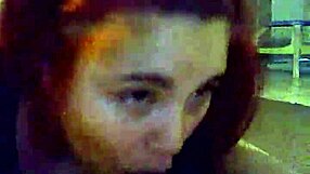 Ever wonder how this sexy redhead slurps cock deep?