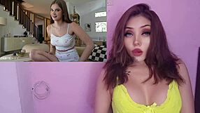 I give my petite cheating stepsis hot sex lessons