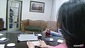 I'm nympho cougar boss seducing big dick worker for crazy rough fuck after hubby leaves