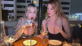 my pervy besties drag me to hotel for wild roommate-style pounding