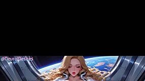 3d ai blonde rides cock cowgirl style with big firm tits and hard erect nipples bouncing in pov