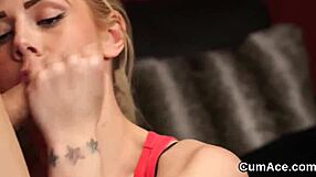 Hey check out this wicked doll swallowing every drop after her face blast