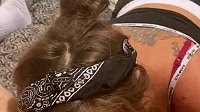 Real Hooker Deepthroats Balls to Cum Gulp from Customer's Dick