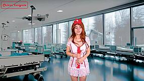 Nurse does kinky acts in front of her patient joi solo