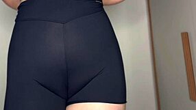 craving that juicy cameltoe tease in tight gym shorts?