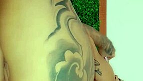Feels so good sliding anal plug deep while masturbating sexy tattoo babe