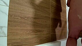 bathroom voyeur cam catches mature plump wife showering hairy pussy big natural tits