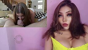 I give my petite cheating stepsis hot sex lessons