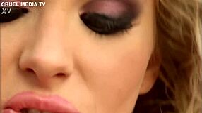 beautiful czech blonde babe gina teases her tight wet pussy with fruits in horny solo masturbation