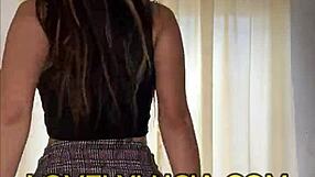 Latina Slowly Strips Revealing Small Tits in Erotic Solo Show