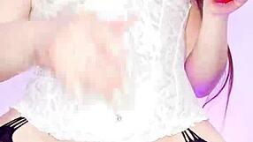 colombian latina stepmom's giant cameltoe pussy lips drip in lingerie for stepson