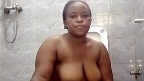 bathroom routine builds to sweetest masturbation finish in restroom