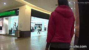 Adorable Czech sweetie tempted in shop rides cock in hardcore POV!