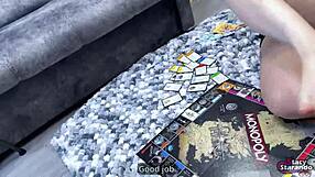 i turned into my hot stepsister's naked sex slave during our monopoly game domination... part one