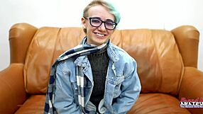 i love watching blue haired raven fingered fucked then swallow cum