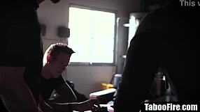 Masked thugs pound blonde teen's all holes