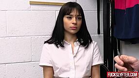 repressed shy thief petite teen hides perfume bottle deep drawer