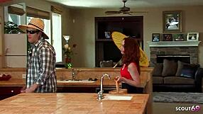 Redhead Teen Saggy Tits Bushy Pussy Pickup Old Man Hard Fuck