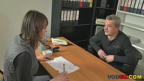 petite german mature milf brunette sucks licks pussy then bends over for doggystyle hardcore fucking and cumshot on natural tits