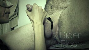 Blowjob milks slave's small cock dry in femdom cage tease