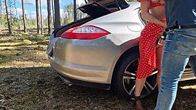 CAUGHT! Big Tits Milf DOGGY Fucked by Monster Cock in Forest!