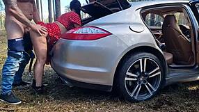 CAUGHT! Big Tits Milf DOGGY Fucked by Monster Cock in Forest!