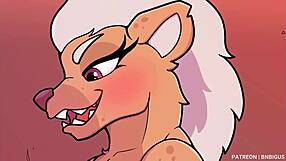 Cat mayhem licks pussy in intense cunilingus action