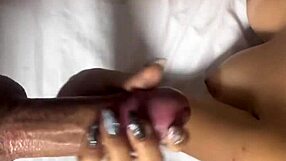 stepsister jerks my cock then i fuck her pussy hard