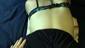 My 18yo perfect white ass pounded hard without pulling down shorts