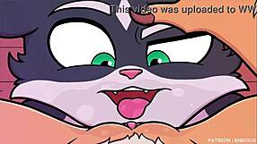 Cat mayhem licks pussy in intense cunilingus action