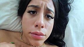 big booty latina stepsis catches me stroking her juicy ass shakes