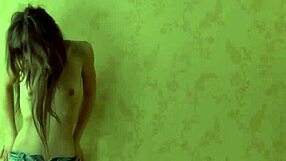 hot girlfriend teases pussy through tight jeans solo