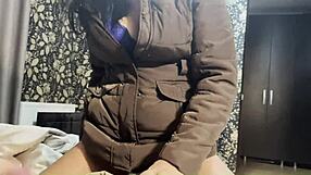 Curvy Latina Housewife Slut Worships Ass Close-Up