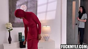 i tempt lonely hijab wife into student seduction play