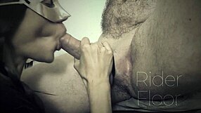 Blowjob milks slave's small cock dry in femdom cage tease