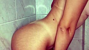 I Touch My Horny Body in Shower and Masturbate Before Bathing