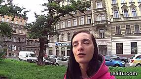 Adorable Czech sweetie tempted in shop rides cock in hardcore POV!