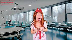 Nurse does kinky acts in front of her patient joi solo