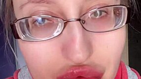 asmr glossy lips devour banana fetish tease