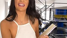 Hey, brunette teen spreads pussy riding cock pov 😍🔥