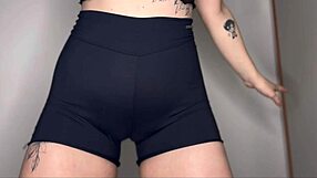 craving that juicy cameltoe tease in tight gym shorts?