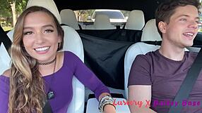 sexy teen fucks road trip facial finish