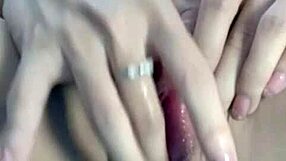 Petite Asian Teases Dripping Pussy Masturbation in Sultry Solo Play