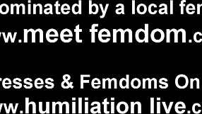 bound slave begs femdom to free him with pov toy torment