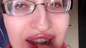 asmr glossy lips devour banana fetish tease