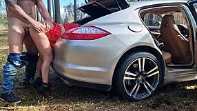 CAUGHT! Big Tits Milf DOGGY Fucked by Monster Cock in Forest!