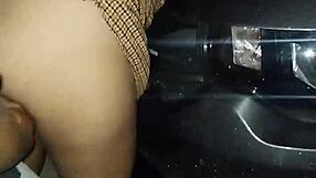 horny latina puta can't hold back gets fucked publicly on beach car flashing tits ass