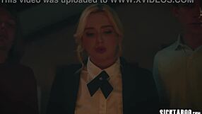 cursed threesome turns hardcore as big ass blonde teen lexi lore takes double penetration in every tight hole