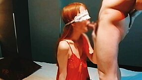 Huge Titted Stepsis In Red Lingerie Sucks Cum Dry Homemade